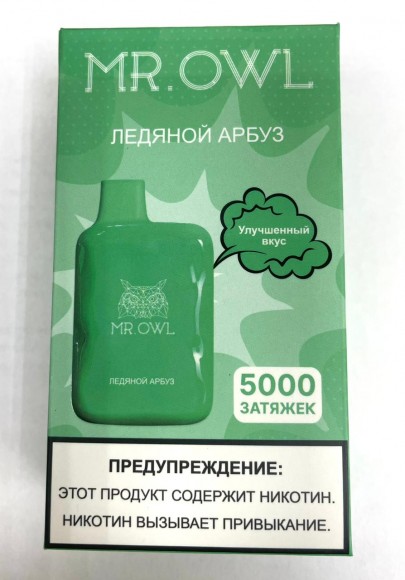 Электронная сигарета Mr. Owl 5000 затяжек (Ледяной Арбуз)