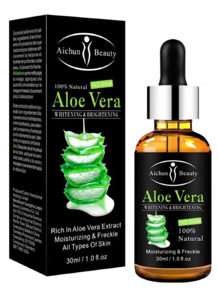 Отбеливающая сыворотка для лица с экстрактом алоэ вера Aichun Beauty Aloe Vera Whitening & Brightening Face Serum 30 мл