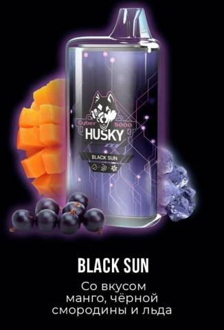 Одноразовая ЭС Husky Cyber 8000 — Black Sun (Манго, Черная Смородина и Лед)