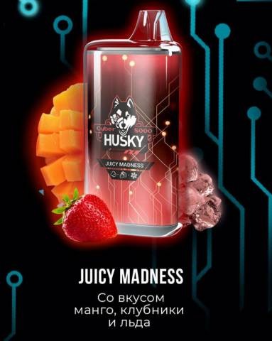 Одноразовая ЭС Husky Cyber 8000 — Juicy Madness (Манго, Клубника и Лед)