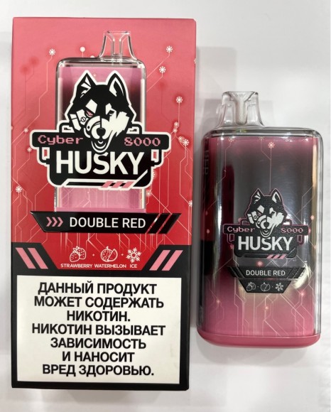 Одноразовая ЭС Husky Cyber 8000 — Dubble Red (Клубника, Арбуз и Лед)