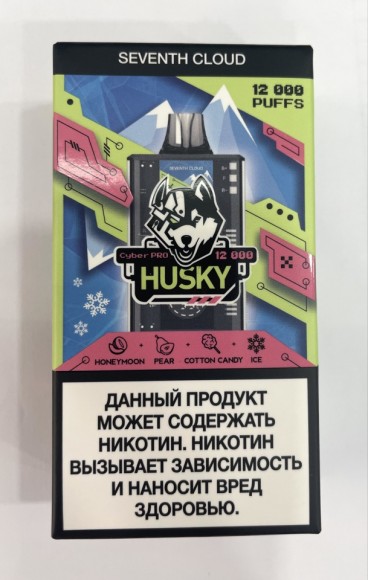 Husky Cyber Pro ( Дыня-груша-сахарная вата-холодок ) 12000 затяжек.