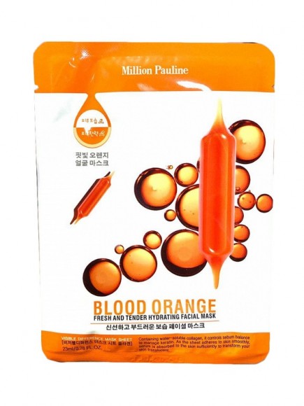 Тканевая маска для лица Million Pauline Fresh And Tender Hydrating Facial Mask Blood Orange